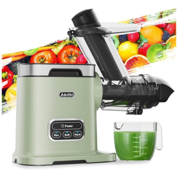 ectq96v8v4pc0b_0 jpg - Centrifuga de Frutas com Calha de Alimentação de 9 cm, 2 Modos de Mastigação, Fácil de Limpar, 110V 150W, Aeitto, Verde