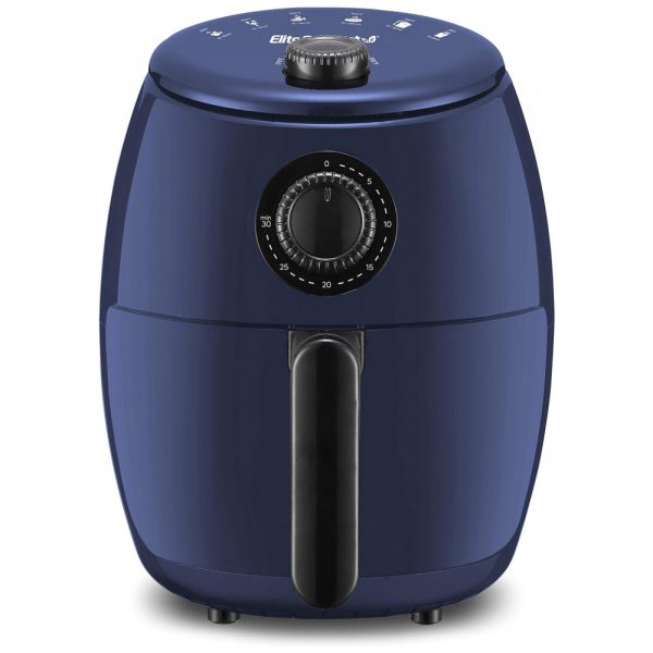 ectq979rrgs90b_0 jpg - Fritadeira Elétrica AirFryer 2L com Temperatura Ajustável e Temporizador, 110v, ELITE GOURMET EAF 0201BG, Azul