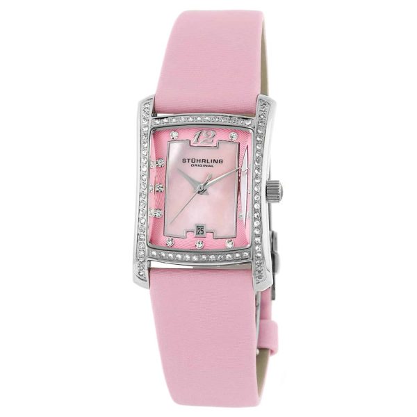 ectq9a5121_lc541_0 jpg - Relógio Gatsby La Femme 145CL design elegante com mostrador rosa, pulseira de couro rosa e fivela de prata.