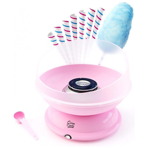 ectq9h123q270b_0 jpg - Máquina de Algodão Doce Elétrica Profissional com 1 Colher de Açúcar e 8 Cones de Algodão, 110v, COTTON CANDY EXPRESS CC1000, Rosa