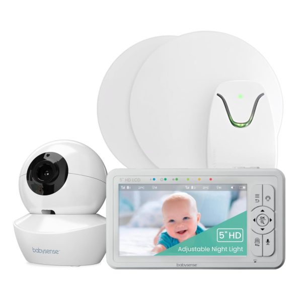 ectq9hvn218c0b_0 jpg - Babá Eletrônica com Câmera, Monitor HD, Áudio, Luz Noturna e Monitor de Movimento no Colchão, Babysense True Sleep, Branco