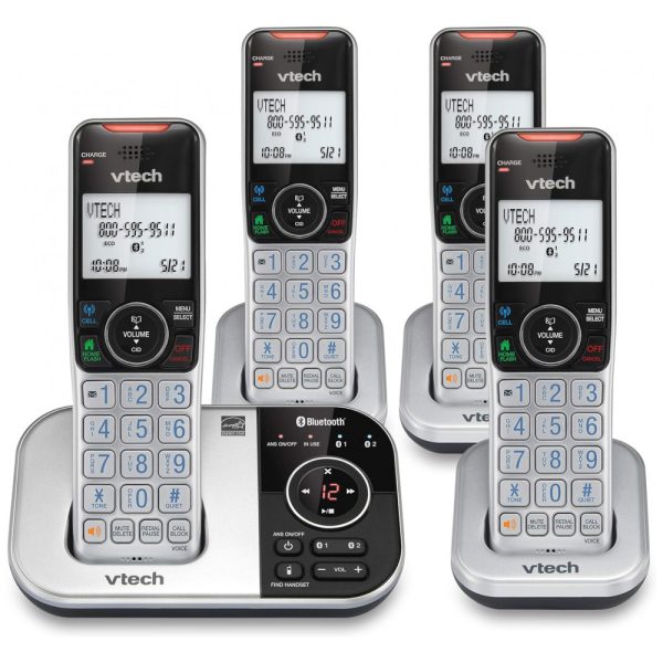 ectq9npf3q680b_0 jpg - Telefone sem Fio com Secretária Eletrônica, Bloqueio de Chamadas, Identificador de Chamadas, Interfone e Conexão com Celular, 4 Unidades, VTECH VS112 4, Cinza