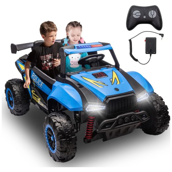 ectq9ntmfcfd0b_0 jpg - Carro Elétrico Infantil, Jeep com Controle Remoto, 2 Lugares, Suspensão de Mola, Música e Luzes LED, 24V, BCARORUR, Azul