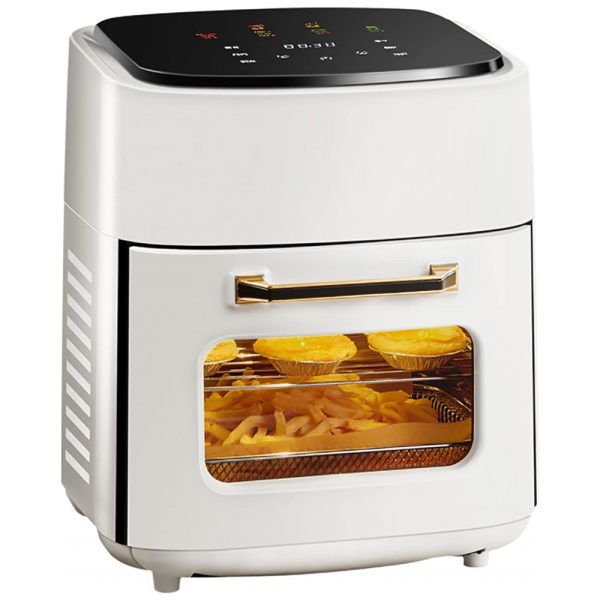 ectq9y4ynd4b0b_0 jpg - Fritadeira Elétrica AirFryer 5 em 1, 15L com Painel Digital e Desligamento Automático, 110V 1400W, COYOUCO, Branca