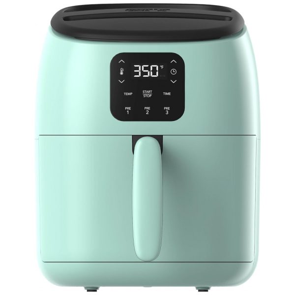 ectq9z2hrqq80b_0 jpg - Fritadeira Elétrica AirFryer 2.6L com Painel Digital e Temperatura Ajustável, 110V, DASH, Azul