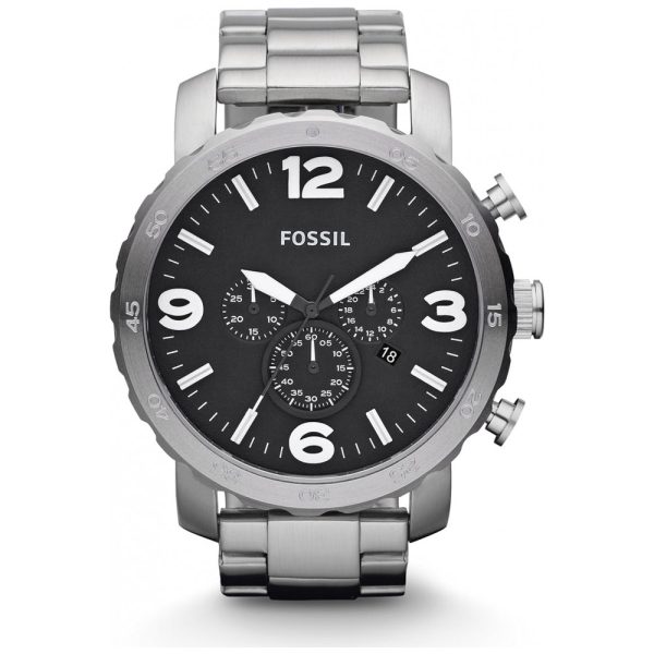 ectqa11pvg600b_0 jpg - Relógio Masculino em Aço Inoxidável com Cronógrafo de Quartzo, FOSSIL JR1353, Prateado