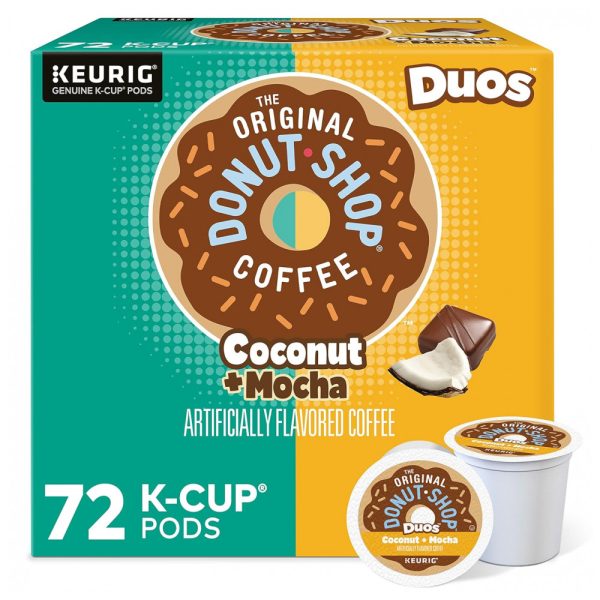 ectqaewnz9m00b_0 jpg - Coconut Mocha, cápsulas Keurig K Cup com sabor médio, 72 unidades, THE DONUT SHOP 5000053536, Marrom