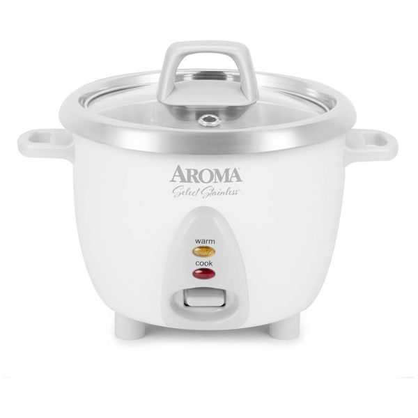 ectqayyxnt700b_0 jpg - Panela Elétrica de Arroz, 700 mL, 300W, branco, 110v, AROMA HOUSEWARES ARC 753SG, Branco