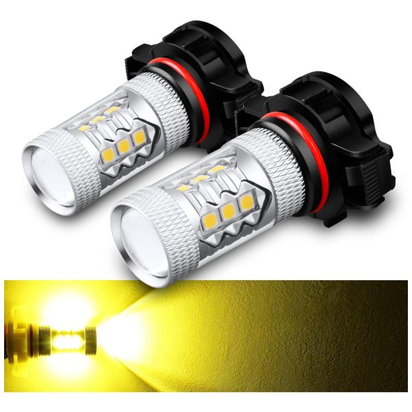 ectqb1x7rtm10b_0 jpg - Lâmpada Automotiva Para Nevoeiro Âmbar 3000K 1000lm Carro Reboques Caminhões, ALLA LIGHTING PSX24W 2504 LED Fog Lights Bulbs, Branco