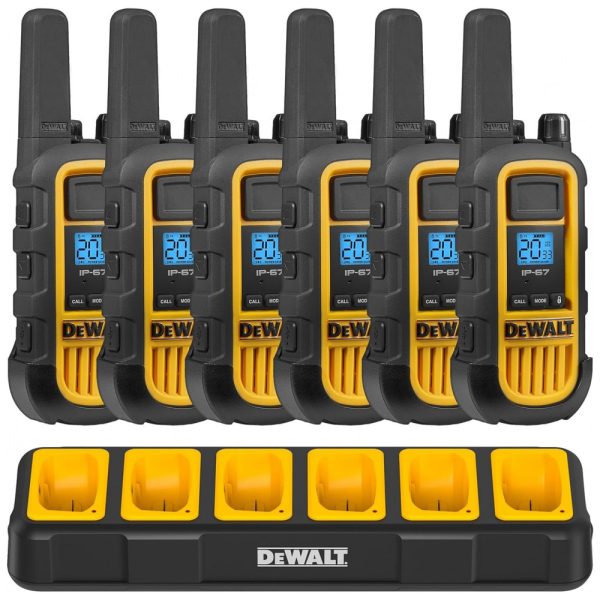 ectqb232w1w70b_0 jpg - Kit 6 Rádio Walkie Talkie 2W Bidirecionais de Longo Alcance com Carregador de Grupo, DEWALT DXFRS800