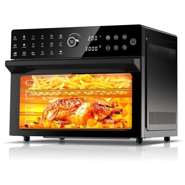 ectqb3hjn3rc0b_0 jpg - Forno Elétrico 30,2L com Função Airfryer, Controle de Temperatura, Temporizador e Display LED, 110V 1800W, FVZ, Preto