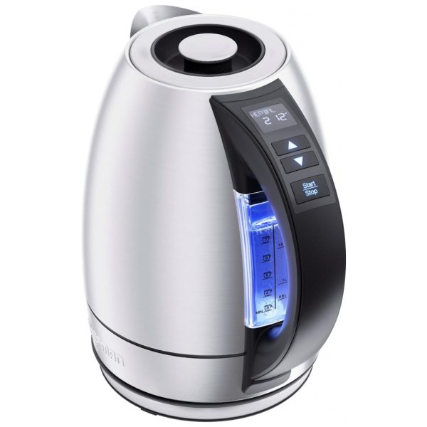 ectqb5tjrsh90b_0 jpg - Chaleira Elétrica 1.7L, Aço Inoxidável, Desligamento Automático, 1500W, 110v, CHEFMAN Temperature Control Electric Kettle,, Prateado