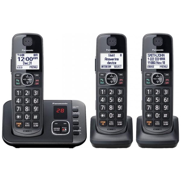 ectqb7plhmj70b_0 jpg - Sistema de Telefone sem Fio com Bloqueio de Máquina de Atendimento e Chamada, 3 Aparelhos, Panasonic