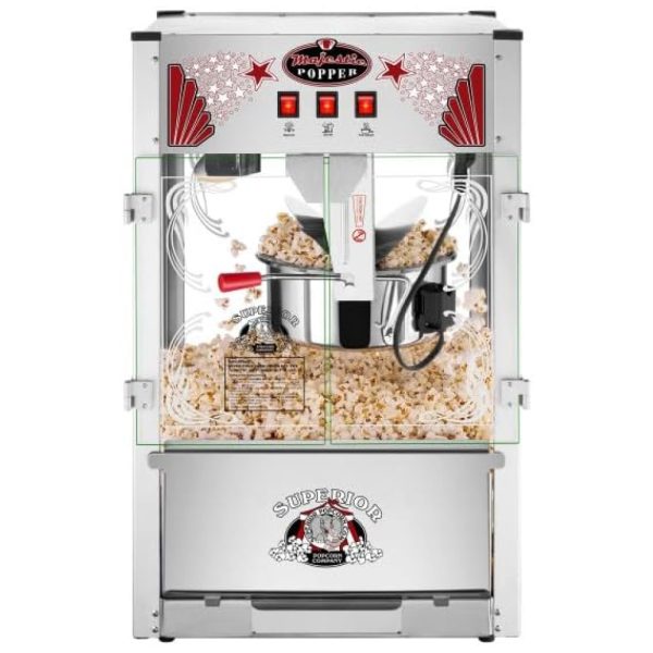 ectqbcbs3g170b_0 jpg - Máquina de Pipoca de Bancada Estilo Cinema com Panela de 0,56g, 110V 1440W, Superior Popcorn Company 82 P068, Prata