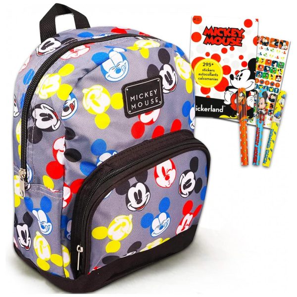 ectqbhhslnf90b_0 jpg - Mini Mochila Escolar Infantil 25cm Disney Mickey para Meninos e Meninas, Cinza