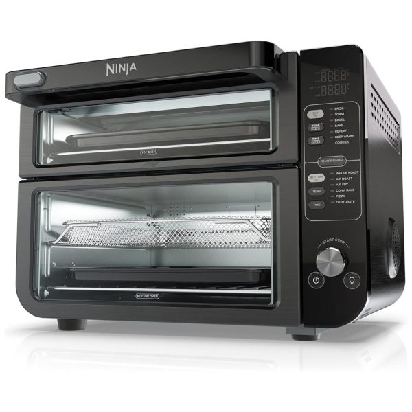 ectqblsw3bsb0b_0 jpg - Forno Elétrico Duplo 13 em 1 com Acabamento Inteligente e Tecnologia FlexDoor e FlavorSeal, 110V 1800W, Ninja DCT402BK, Preto