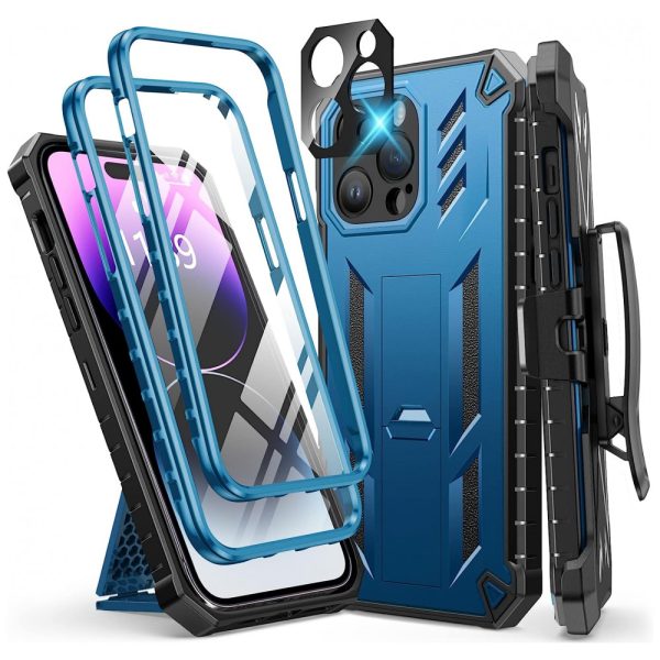 ectqbmcrp3cb0b_0 jpg - Capa para Iphone 14 Pro Max de Alta Resistencia, FNTCASE, Azul