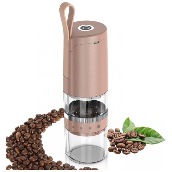 ectqbskw6t4b0b_0 jpg - Moedor de Café Elétrico Portátil Ajustável com 5 Configurações de Moagem, 110V, TastLi, Dourado