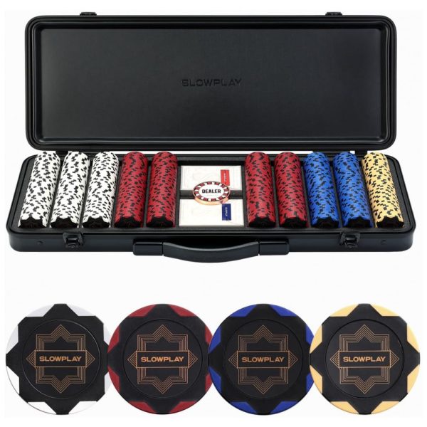 ectqc3y65mz70b_0 jpg - Maleta de Poker com Detalhes de Couro e 500 Fichas sem Numeração para Texas Holdem 14g, SLOWPLAY, Preta