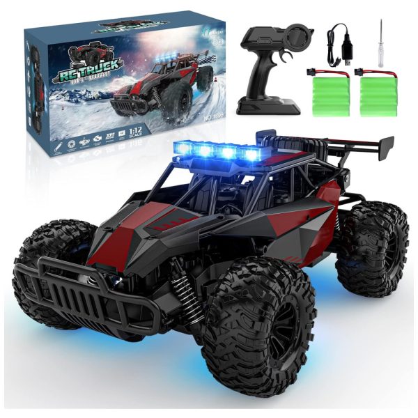 ectqc6bp27k90b_0 jpg - Carro de Controle Remoto 2.4GHz Alta Velocidade 33 KM H, Off Road, Escala 1 12, Bluejay, Vermelho e Preto