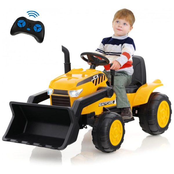 ectqcqmwg37c0b_0 jpg - Trator Elétrico Infantil com Controle Remoto, Escavadeira, 2 Velocidades e Música, 12V, OLAKIDS, Amarelo