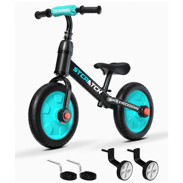 ectqcrkspyn80b_0 jpg - Bicicleta sem Pedal 3 em 1 para Crianças de 2 a 5 Anos, Eilsorrn, Azul