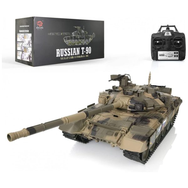 ectqcwntw8170b_0 jpg - Tanque de Guerra TOUCAN RC HOBBY Russian T 90 com Controle Remoto, Escala 116, Marrom