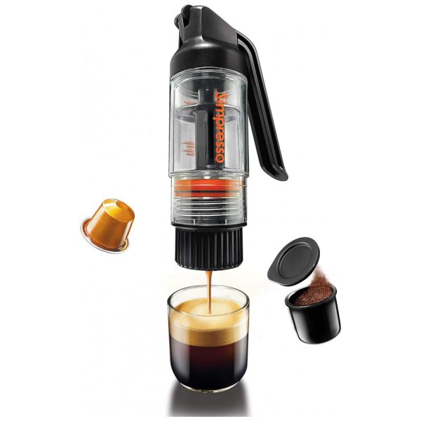 ectqcxkffgf70b_0 jpg - Máquina de Café Expresso Manual Portátil Ideal para Viagens, Simpresso, Preto