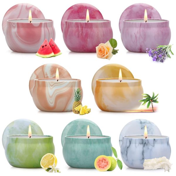 ectqczv2nny80b_0 jpg - Velas de Aromaterapia para Casa 300mL, Aroma Floral, 8 Unidades, NVGCX, Branco