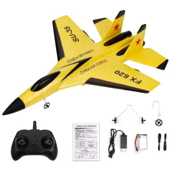 ectqd1vc2qq90b_0 jpg - Fmingdou SU 35 Avião de Controle Remoto 2.4G Design 2CH, Amarelo, Idade Recomendada 14