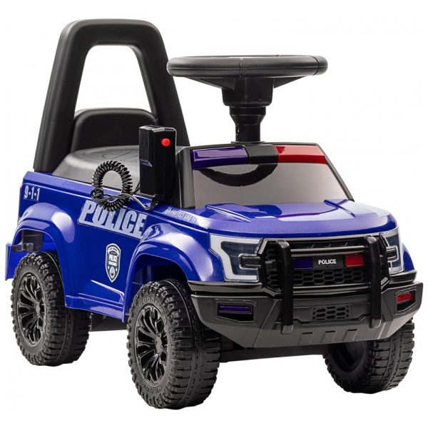 ectqd834yz9b0b_0 jpg - Carro Infantil Policial de Deslizar com os Pés, Possui Sistema de Som e Armazenamento Embaixo do Banco, Aosom, Azul