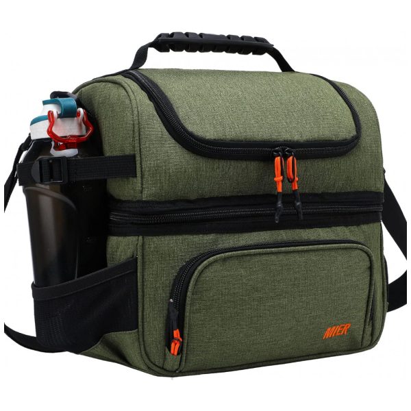 ectqd9jwbt890b_0 jpg - MIER Bolsa Térmica Portátil 15L, Mantém Quente, Frio Por até 5H, Verde