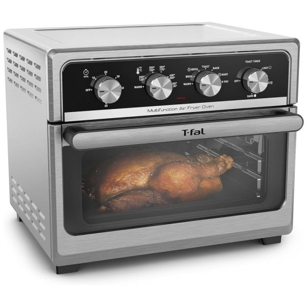 ectqdhsxlrfc0b_0 jpg - Forno de Convecção 9 em 1, 20L com Acabamento em Aço Inoxidável e Controle de Temperatura, 110V 1800W, T Fal FW601D50, Prata