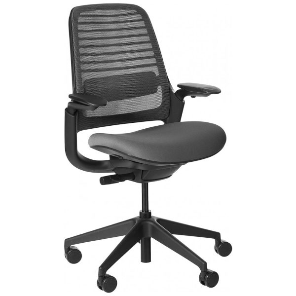 ectqdkmdfh870b_0 jpg - Cadeira de Escritório Ergonômica Giratória com Encosto Médio, escuro, STEELCASE 435A00 5T29 5S25 6205 4ARM LUM CC, Cinza escuro