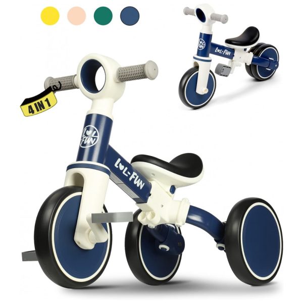 ectqdqt86tv90b_0 jpg - Bicicleta sem Pedal Infantil com 3 Rodas para Crianças de 1 a 4 Anos, LOL FUN, Azul