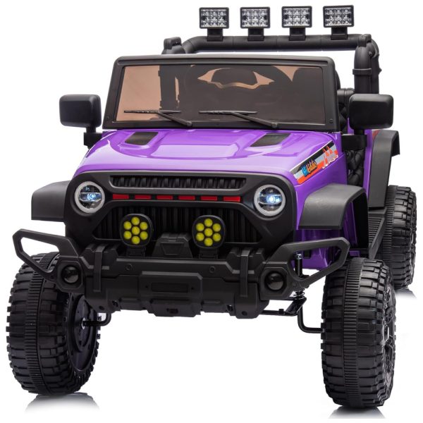 ectqdqvlk77d0b_0 jpg - Carro Elétrico Infantil, Jeep com Controle Remoto, Suspensão nas Quatro Rodas, Cinta de Segurança, Música via Bluetooth e USB, 12V, Hikiddo, Roxo