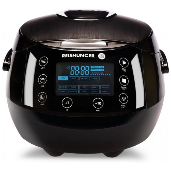 ectqdsnjf4580b_0 jpg - Panela de Arroz Elétrica 1.9L, Aço Inoxidável e 12 Predefinições, 110v, REISHUNGER 538 DRK, Preto