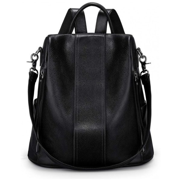 ectqdtdgvfl70b_0 jpg - Mochila Feminina de Couro Conversível para Bolsa de Ombro, S ZONE, Preta