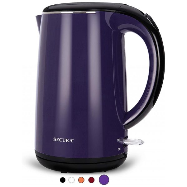 ectqdtnjmzg70b_0 jpg - Chaleira Elétrica 1.7L, Aço Inoxidável, Roxo, 110v, SECURA SWK 1701DP, Violeta