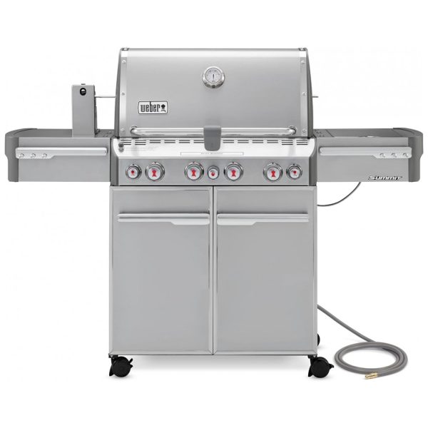 ectqe55u5i300b_0 jpg - Churrasqueira a Gás 48.800 BTU com 4 Queimadores e Mesas Laterais em Aço Inoxidável, WEBER 7270001, Prateado