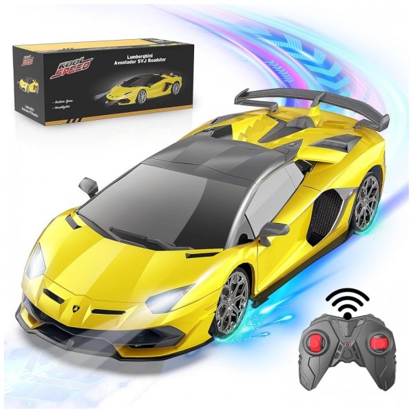 ectqf2pzbvjb0b_0 jpg - Carrinho de Controle Remoto Lamborghini 2,4Ghz para Crianças de 3 a 6 Anos, AEROQUEST, Amarelo