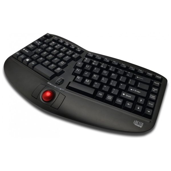 ectqf6xgbz570b_0 jpg - Teclado Ergonômico Dividido Sem Fio Recarregável Reduz a Tensão das Mãos com Trackball Removível Embutido, ADESSO WKB 3150UB, Preto