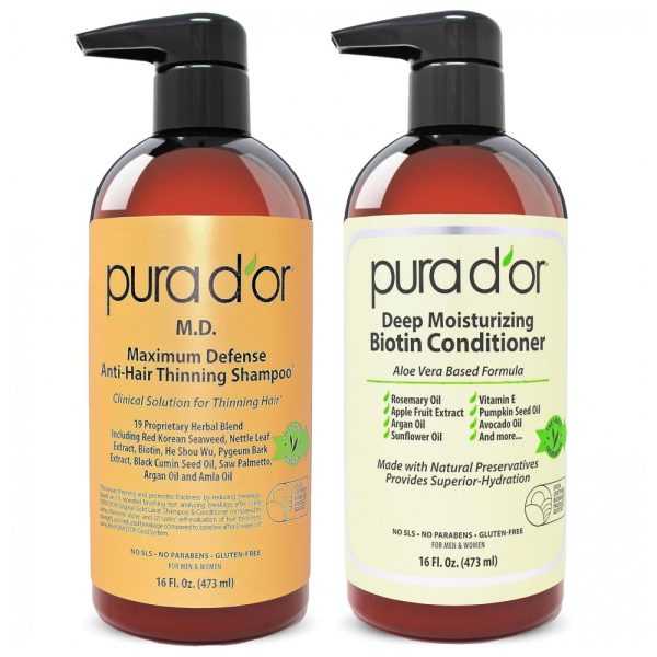 ectqf7s2ppk70b_0 jpg - DOR Shampoo e Condicionador 473 ml Reduz a Queda de Cabelo e Mantém a Saúde do Couro Cabeludo, PURA DOR 682, Laranja