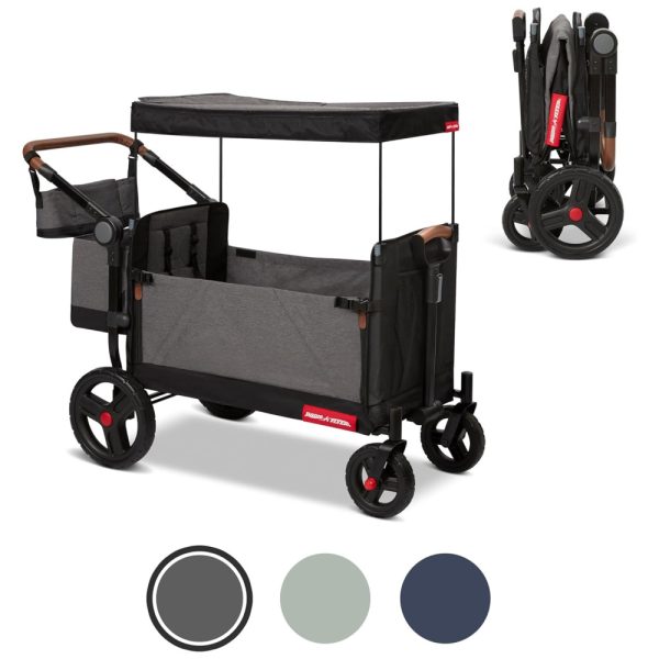 ectqfcd8mz8c0b_0 jpg - Carrinho de Passeio Vagão Dobrável Multifuncional para Crianças, Radio Flyer, Cinza e Preto