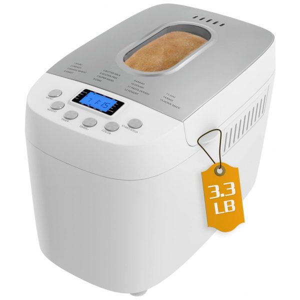 ectqfrrdlqz90b_0 jpg - Panificadora Automática até 1.3 kg com 15 Predefinições 850W Branca, 110v, DAVIVY, Branco