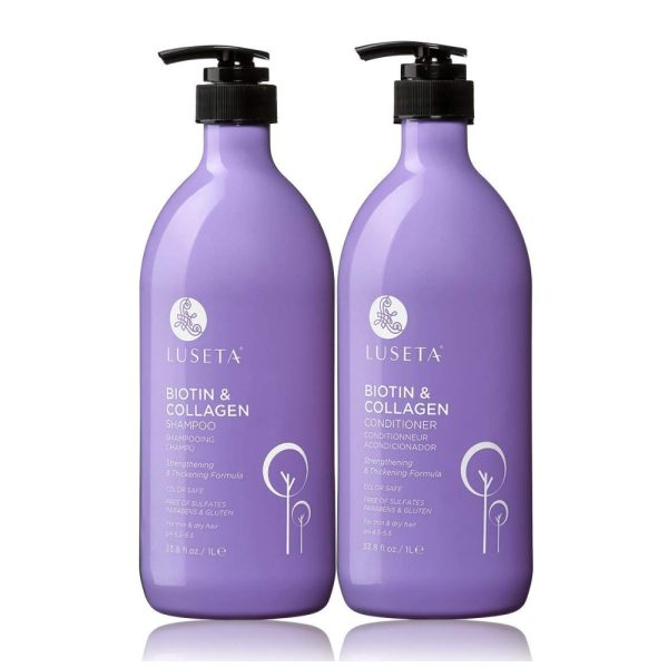 ectqfsmpkg870b_0 jpg - Shampoo e Condicionador Óleo de Argan Reparador de Cabelos Secos e Danificados 1Litro 2X, L LUSETA, Violeta