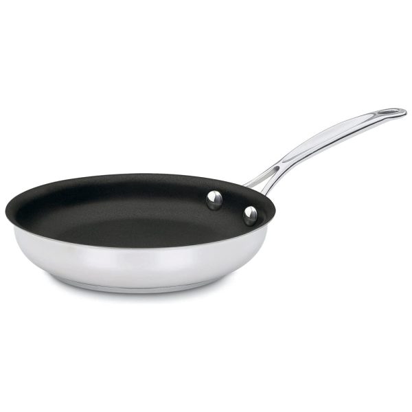 ectqfswec0000b_0 jpg - Frigideira Antiaderente em Aço Inoxidável de 20 cm, Pode ser Lavável na Máquina de Lavar Louça, Cuisinart Chef s Classic