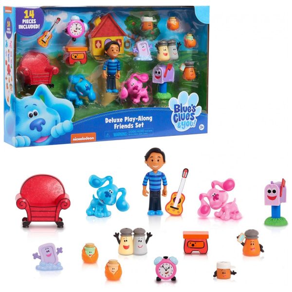 ectqfv95mf380b_0 jpg - Conjunto de Miniaturas 14 Peças para Crianças de 3 anos ou mais, BLUES CLUES YOU 49656, Azul