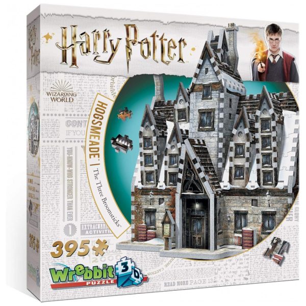 ectqfwf24z380b_0 jpg - Quebra Cabeças 3D Arquitetura Harry Potter Hogsmeade para Crianças e Adultos, 395 Peças, WREBBIT 3D, Azul