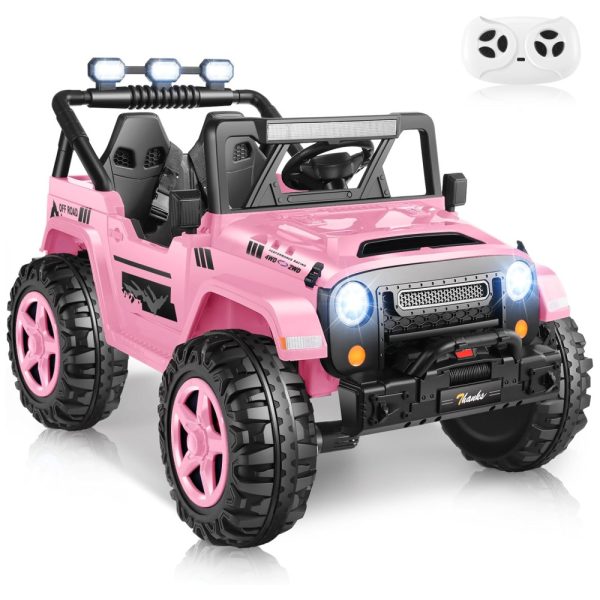 ectqfzrdr3dd0b_0 jpg - Carro Elétrico Infantil, Jeep com Controle Remoto, 2 Lugares Assento Extra Largo, Rodas com Maior Durabilidade e Luz LED, 24V, Hikole, Rosa Claro